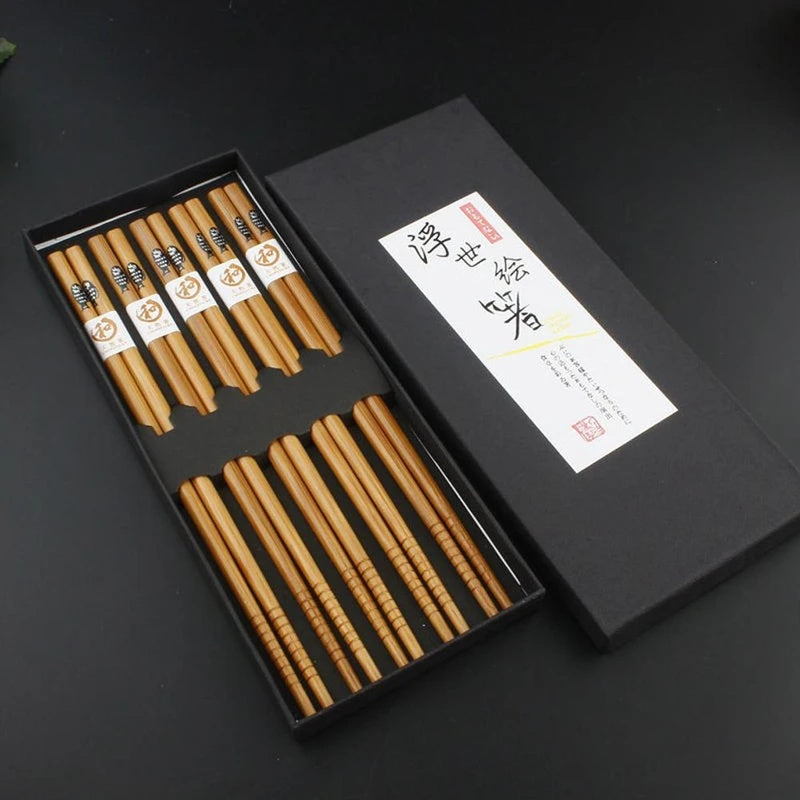 Eco-Friendly Bamboo Chopsticks | Reusable 22CM Natural Utensils