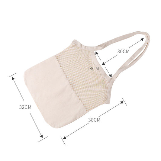 Eco-Friendly Cotton Shopping Bag – Reusable Long Handle Tote